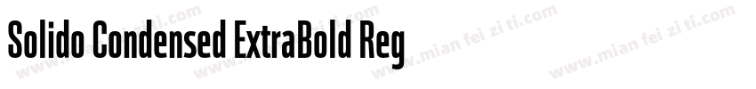 Solido Condensed ExtraBold Regular字体转换